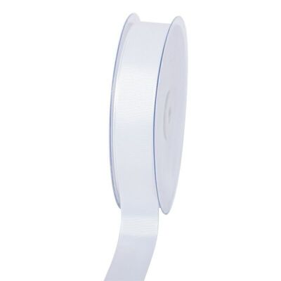 Gift ribbon grosgrain 25 mm/50 meters white