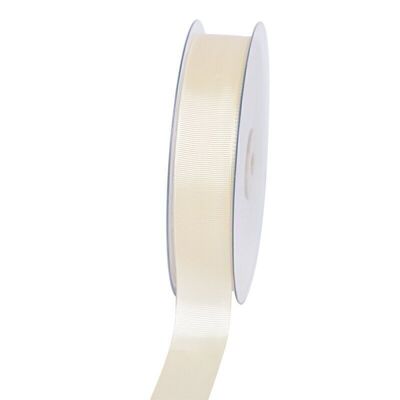 Gift ribbon grosgrain 25 mm/50 meters cream