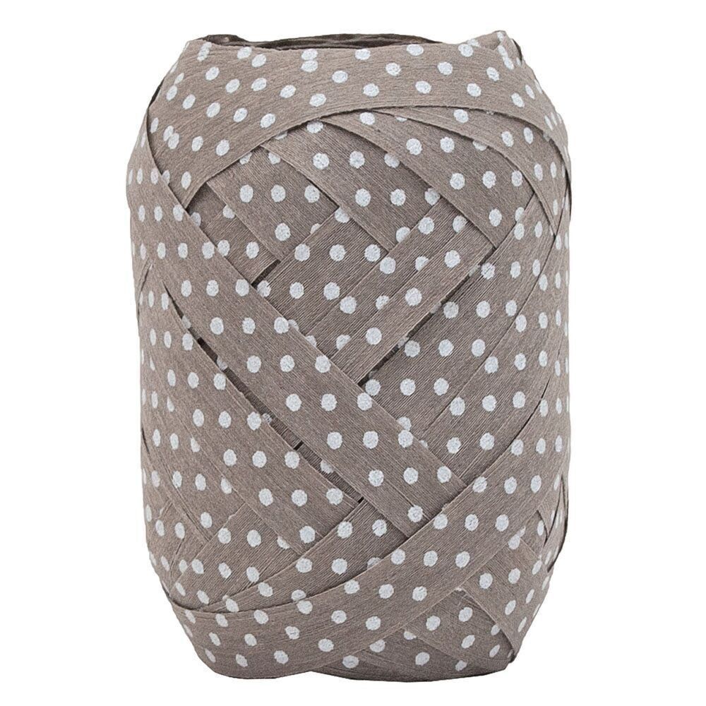 Nastro ad anello biodegradabile 10mm/12m punti marrone