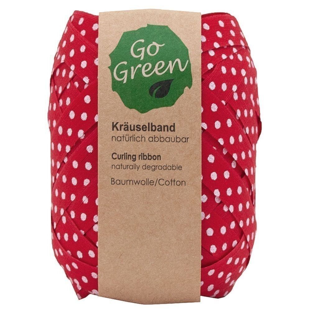 Ringelband biologisch abbaubar 10mm/12m Punkte Rot