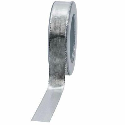 Ribbon shiny 25mm 25meters silver