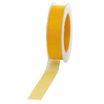 Gift ribbon chiffon 25mm/50meter yellow