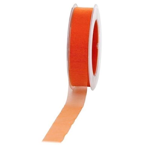 Geschenkband Chiffon 25mm/50Meter orange