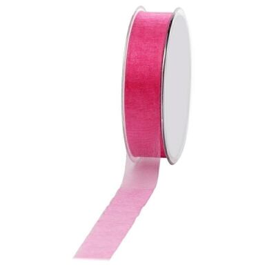 Gift ribbon chiffon 25mm/50meter pink