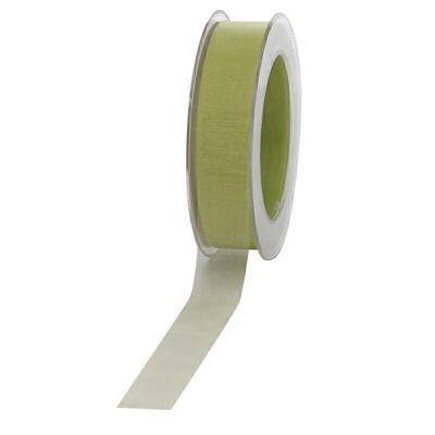 Gift ribbon chiffon 25mm/50meter light green