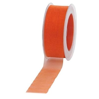 Gift ribbon chiffon 40mm/50meter orange