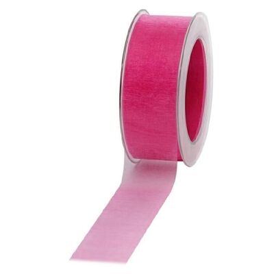 Gift ribbon chiffon 40mm/50meter pink