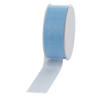 Gift ribbon chiffon 40mm/50meter light blue
