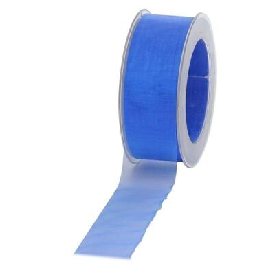 Gift ribbon chiffon 40mm/50meters royal blue