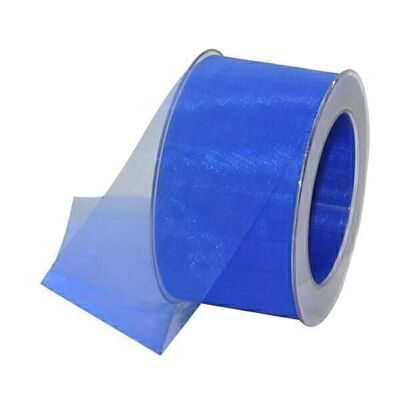 Nastro regalo in chiffon 60mm/50 metri blu reale