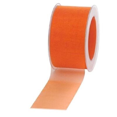 Gift ribbon chiffon 60mm/50meter orange