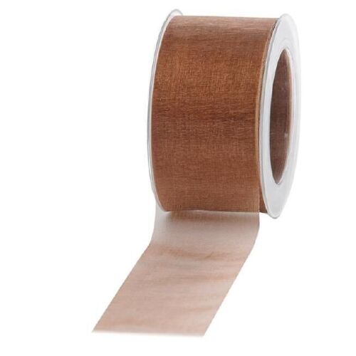 Geschenkband Chiffon 60mm/50Meter braun