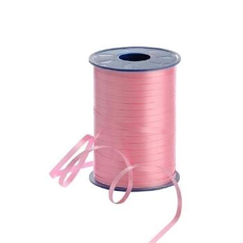 Ruban poly 5mm 500 mètres rose