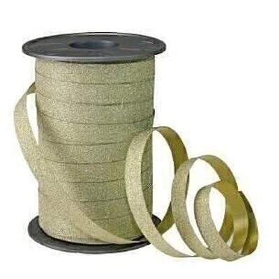 Poly ribbon glitter gold