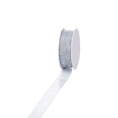 Ribbon Metallic Trend Style 25mm 20Meter Silver