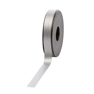 Ruban poly mat 16mm 45mètres argent