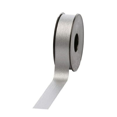 Poly ribbon matt 25mm 45meters silver