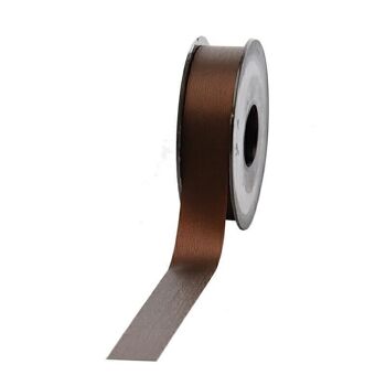 Ruban poly mat 25mm 45 mètres marron foncé