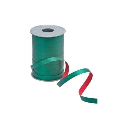 Poly ribbon bicolour 10mm 200m red/green