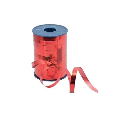 Poly ribbon metallic 10mm 250m red