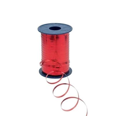 Poly ribbon metallic 5mm 400m red