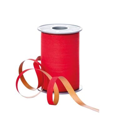Poly ribbon bicolour 10mm 200m red / gold