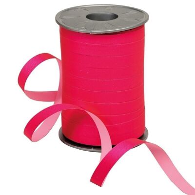 Poly ribbon bicolour 10mm 200m pink/pink