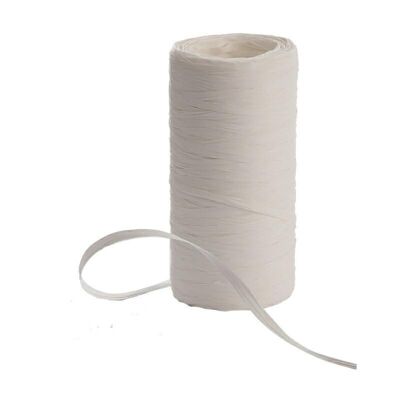 Raffia tape on a roll 200 meters white