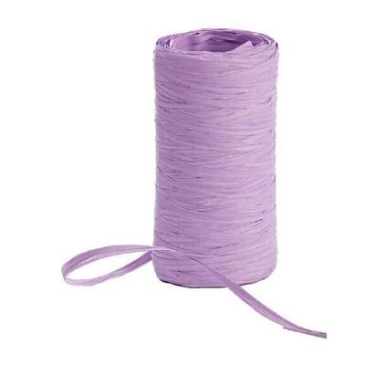 Raffia ribbon on a roll 200 meters lavender