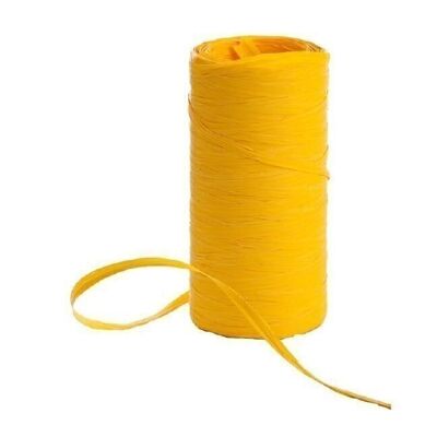 Raffia tape on a roll 200 meters yellow