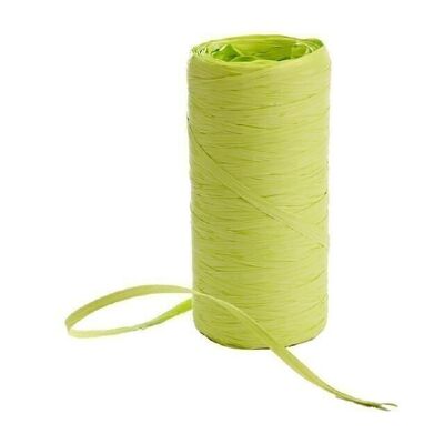 Raffia ribbon on a roll 200 meters green