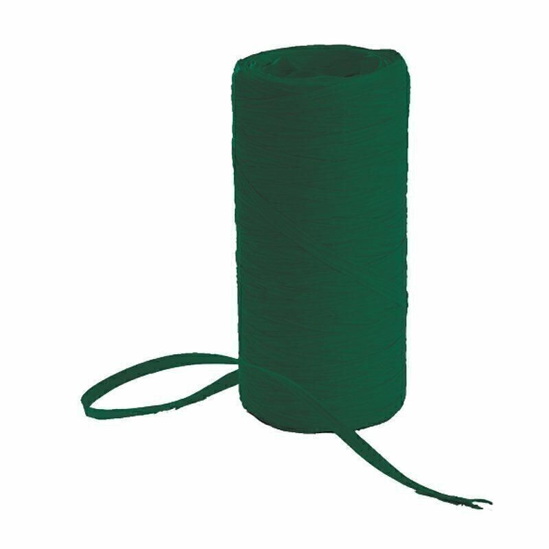 Nastro in rafia su rotolo 200 metri verde cacciatore