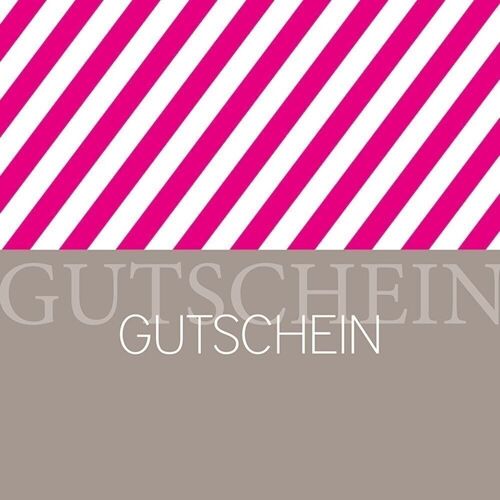 Gutschein-Klappkarte Stripes pink