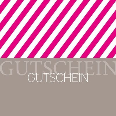 Gutschein-Klappkarte Stripes pink