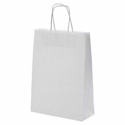 Paper carrier bags 23x10x32cm white