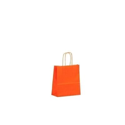 Paper carrier bags 18x08x25cm orange