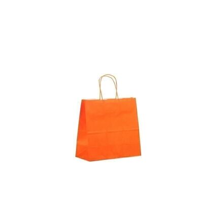 Paper carrier bags 25x11x24cm orange