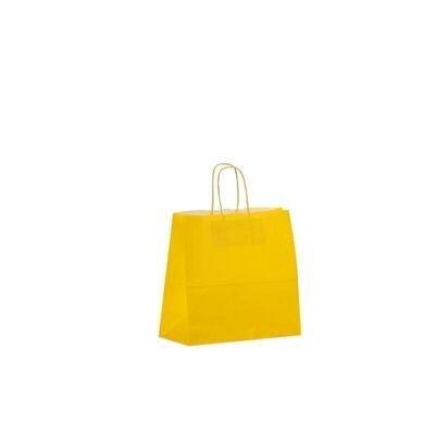 Paper carrier bags 25x11x24cm yellow