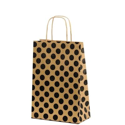 Paper carrier bags "Black Dots" 20x10x29cm