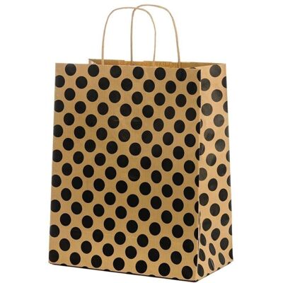 Paper carrier bags "Black Dots" 26x14x32cm