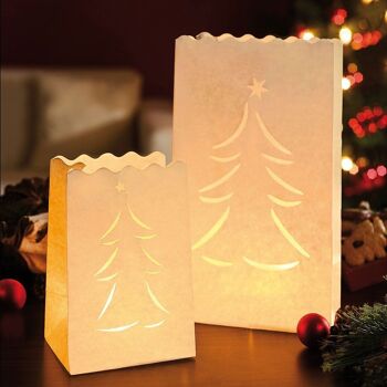 Sac lumineux assorti 2x4 pièces Sapin de Noël