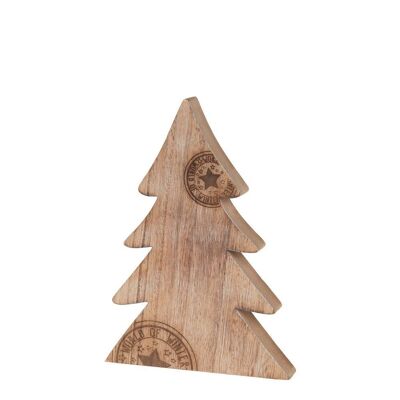 Decorative wooden tree "Stamp" 19x2.6x26 cm brown
