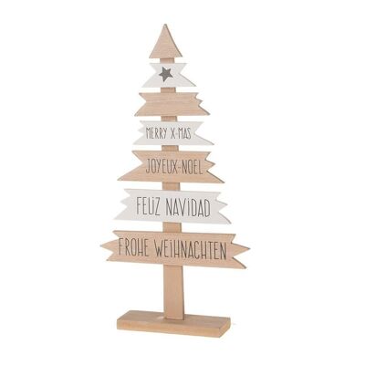 Sapin en bois décoratif "Signpost Christmas" 15x3,5x28,5 cm