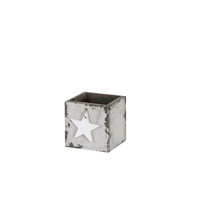 Cassetto in legno 10x10x10 cm Star Emma grigio usato