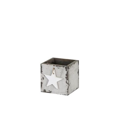 Tiroir en bois 10x10x10 cm Star Emma gris d'occasion