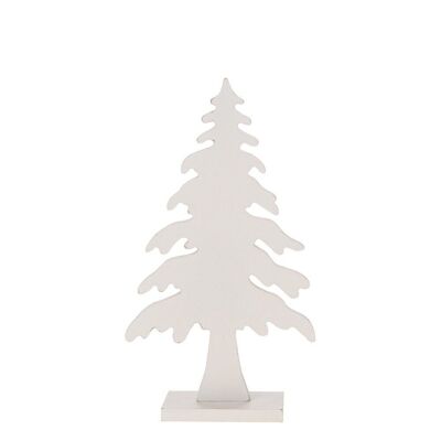 Sapin de Noël déco 13x5x24cm blanc