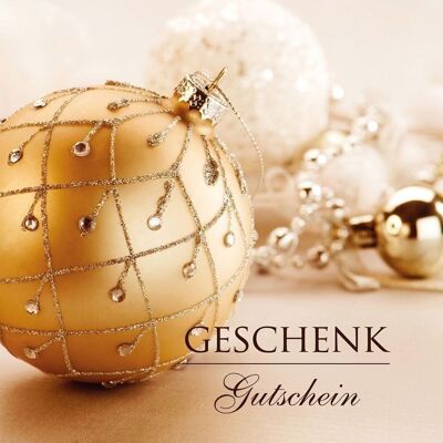 Weihnachtsgutschein Luxus gold