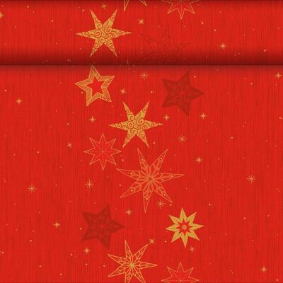 DUNI Tete-A-Tete table runner Star Stories Red