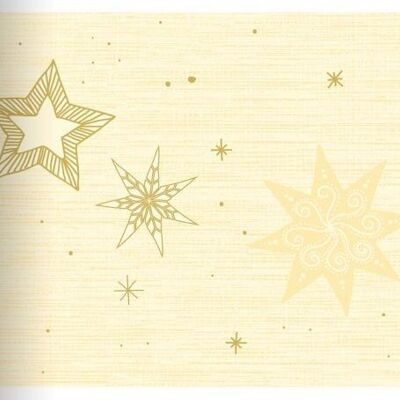 DUNI table runner damask Star Stories cream