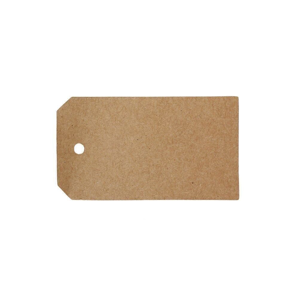 Ciondolo bianco in carta 4,7x8 cm marrone